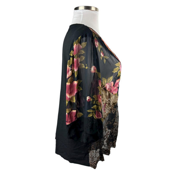 Spencer Alexis Floral Embroidered Cardigan Top Plus Size 2X Boho Fairy Artsy - Picture 9 of 15